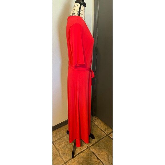 Preston and York red dress with Belt size large - Picture 7 of 7